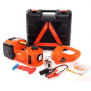 Kit AutoCar 3 em 1 - Macaco Elétrico, Compressor de Ar e Chave Impacto + BRINDE: Pistola Universal